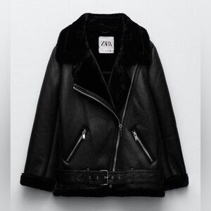 Zara Faux Fur Leather Jacket